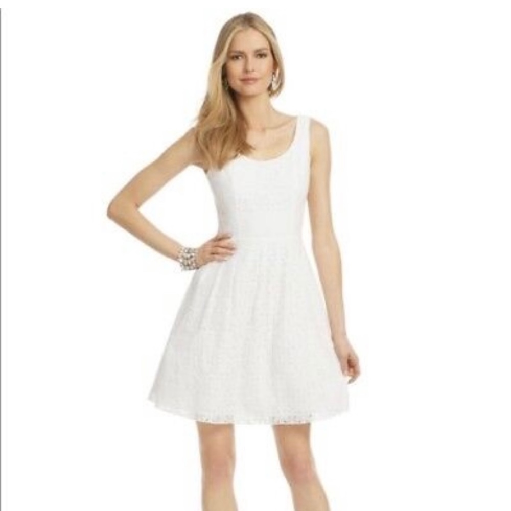 Lilly Pulitzer Posey Resort White Daisy Lane Lace Sleeveless Dress